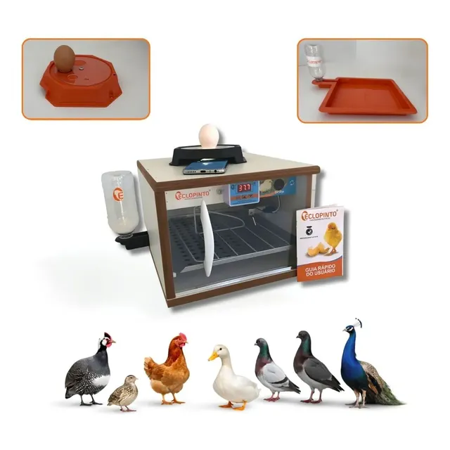 Chocadeira Automática 20 Ovos + Kit Automático De Água.