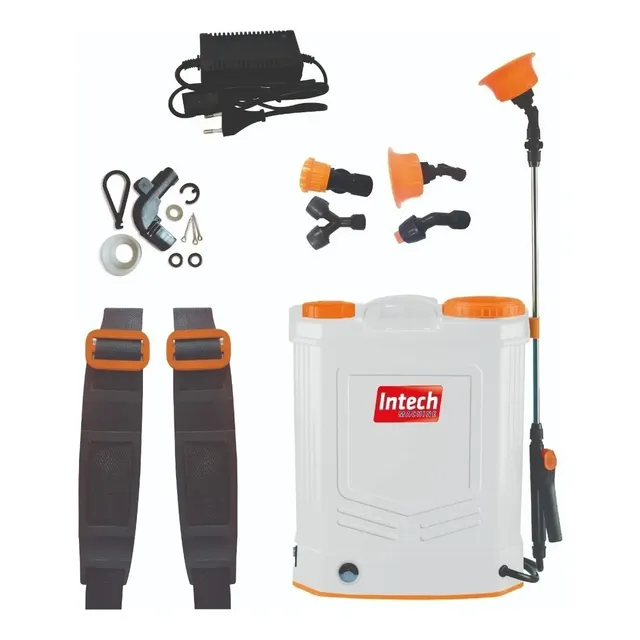 Pulverizador 20l Costal Elétrico E Manual Gpm2000 Intech Branco