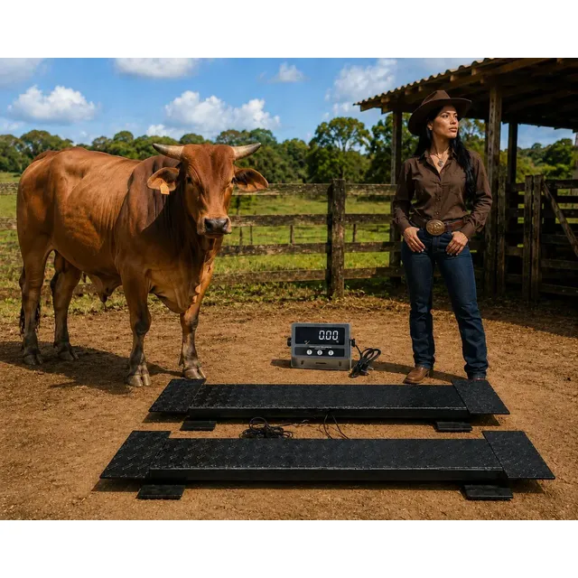 Balança Gado Digital Barra Pesagem 127/220v Preto
