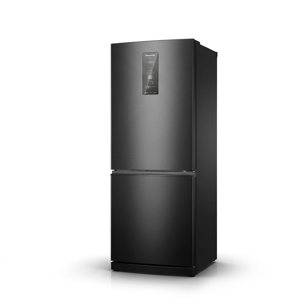 Geladeira Panasonic Bb64 Intuitive+ Frost Free Inverter 475l Black Inox Bivolt