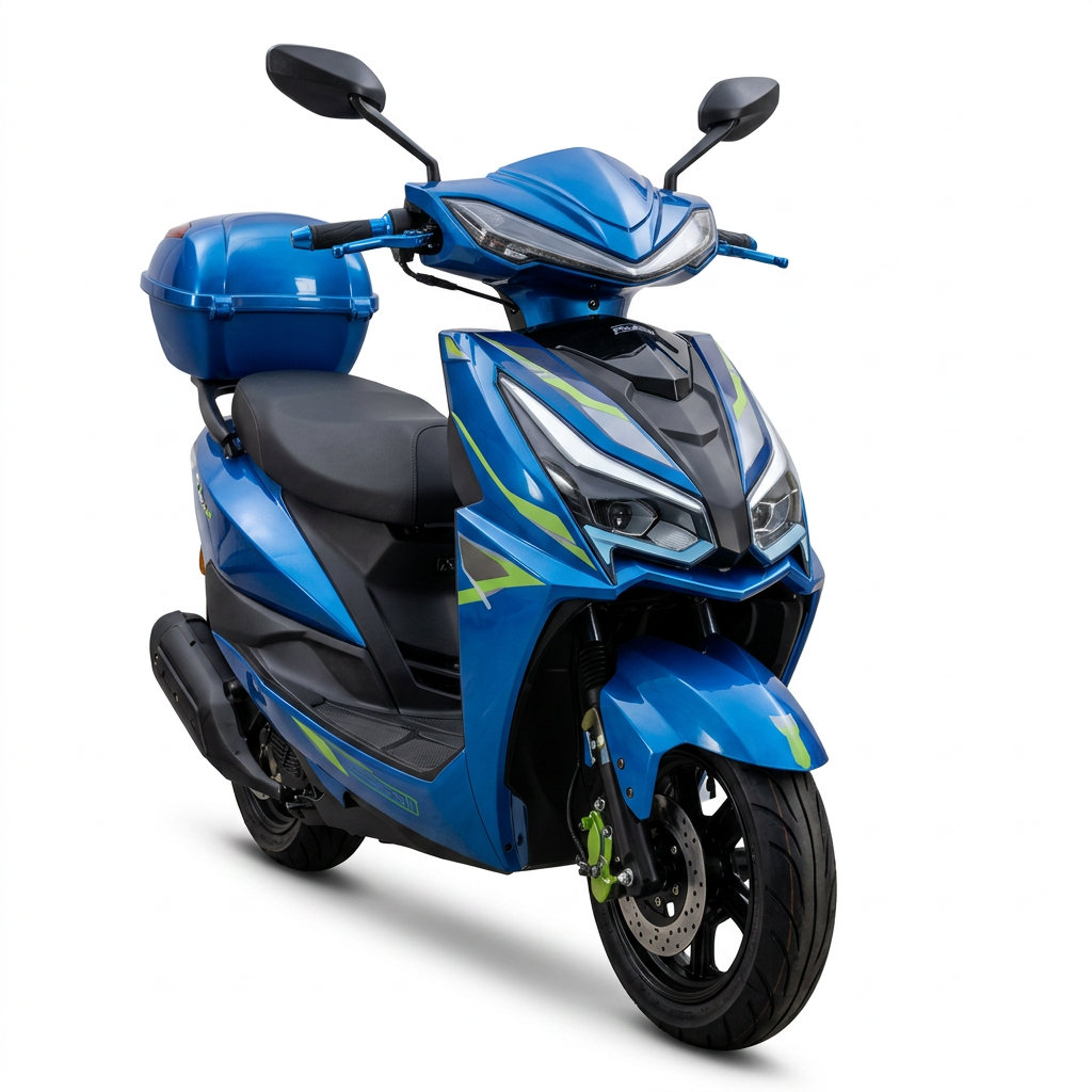 Scooter Eletrica Rabel Azul 1000w Até 2000w 55km + Bau Azul