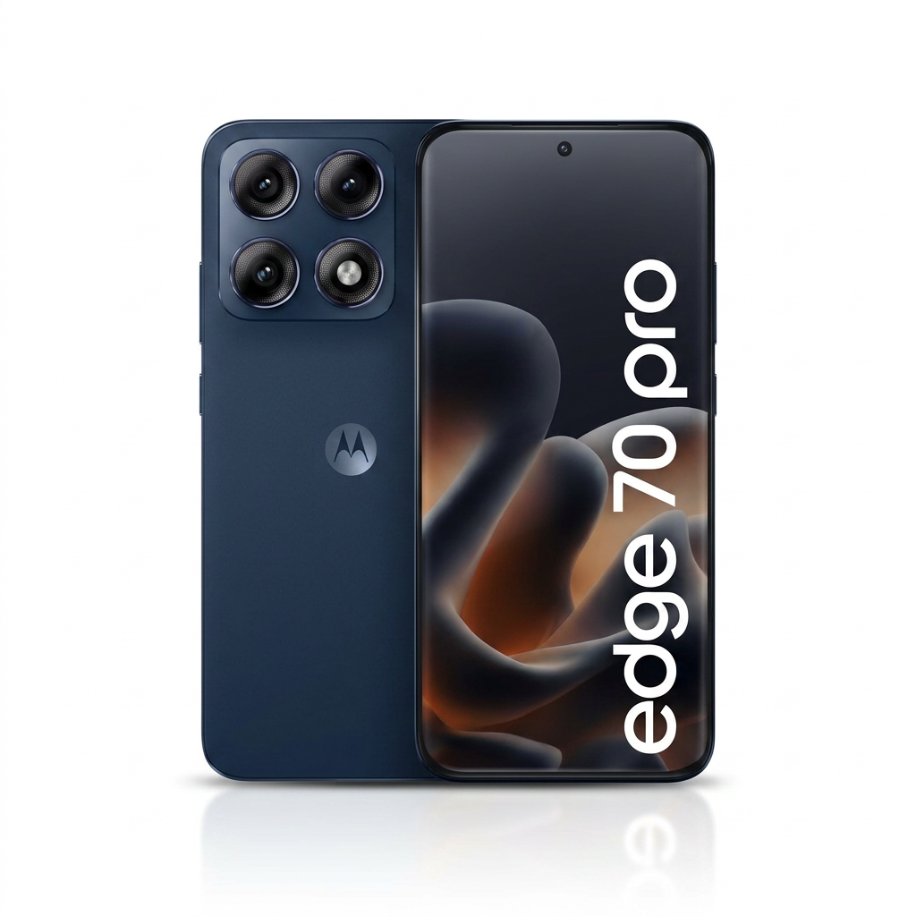 Smartphone Motorola Edge 70 PRO 5G - 256GB 24GB (12GB RAM+12GB Ram Boost), 4 câmeras de 50MP, Bateria 6500 mAh, IP68/IP69 - Azul Escuro