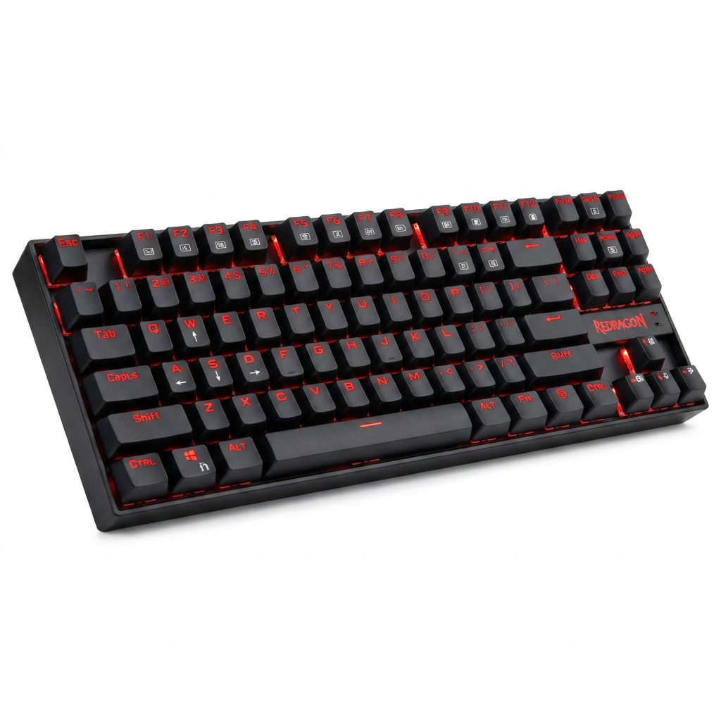Teclado Gamer Redragon Kumara Red Mecânico ABNT2 Switch Outemu Brown K552-2 PT-Brown, UNICO