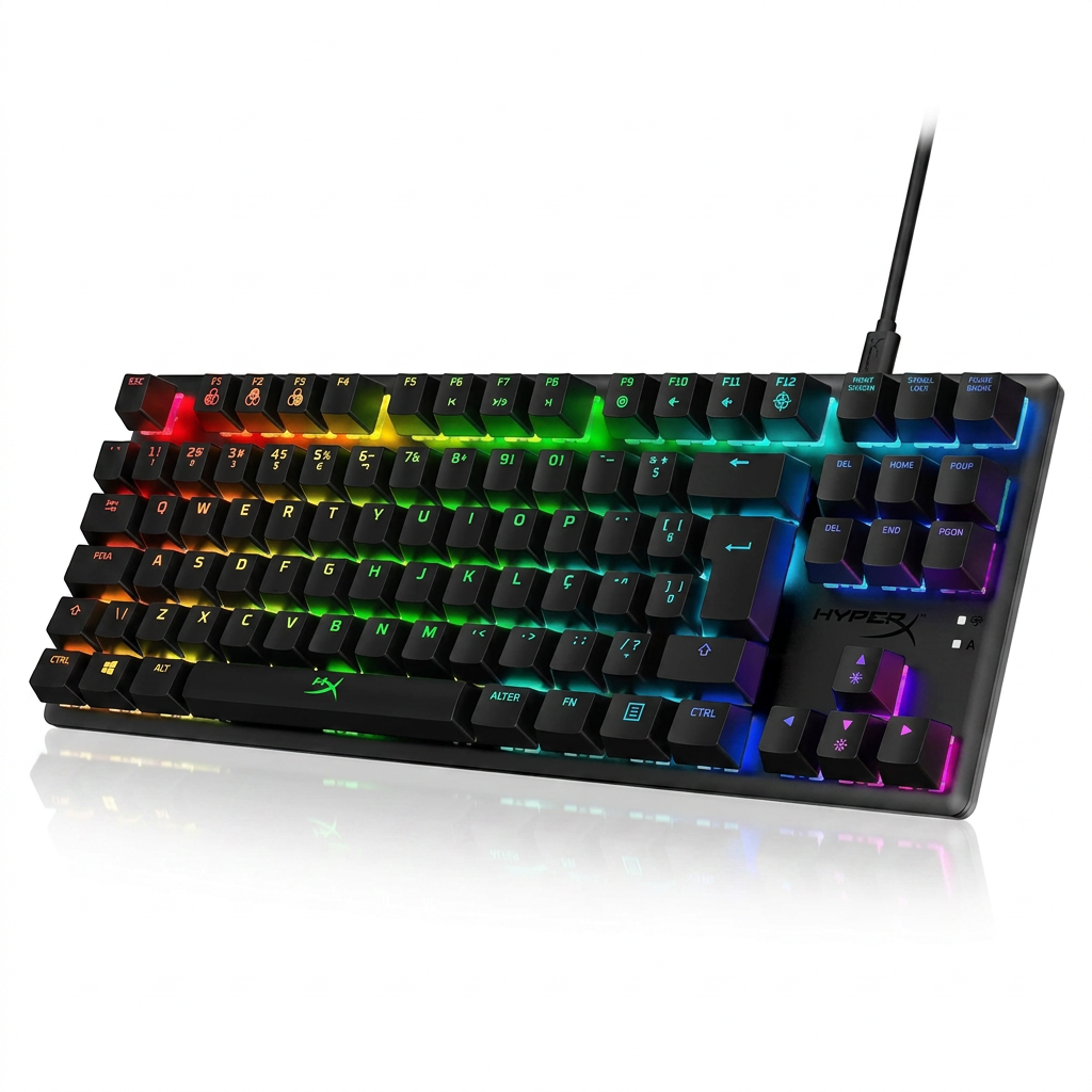 Teclado Mecânico Gamer HyperX Alloy Origins Core, RGB - HX-KB7RDX-BR