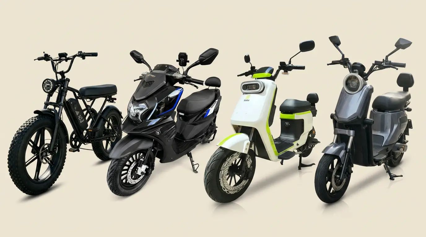As 4 Motos Elétricas com Bateria Removível