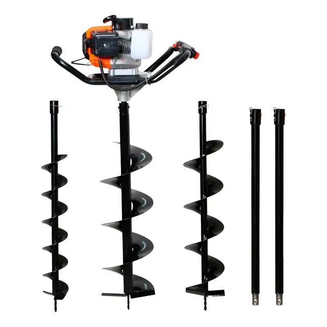 Perfurador De Solo Gasolina 52cc C/3 Brocas +2 Extensor 80cm