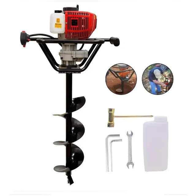 Perfurador De Solo Toyama Gasolina 2 Tempos 52cc 2,2hp Broca 200mm