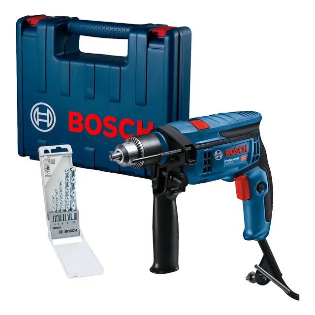 Furadeira Impacto 1/2 Pol 750w Gsb13re Com Maleta + Kit 127v