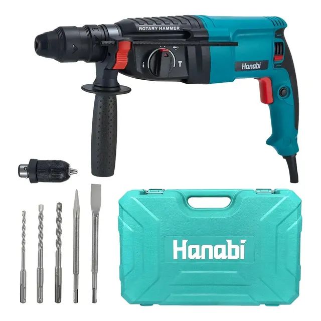 Martelete Perfurador 1300w Profissional Sds Com Maleta 26mm Azul-petróleo 60 220v