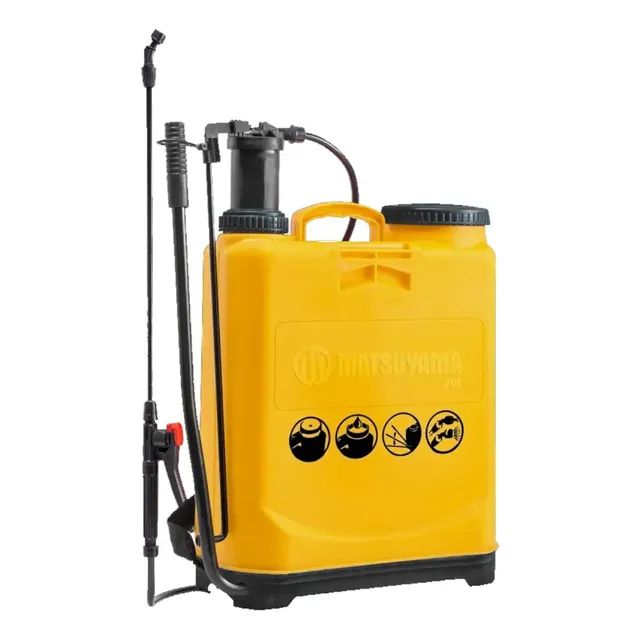 Pulverizador Costal Matsuyama 20l Manual Amarelo Para Herbicidas