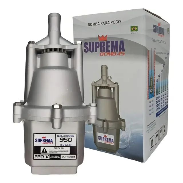 Bomba Submersa Mod.950 Saída 3/4 Polegada! Prateado 127v