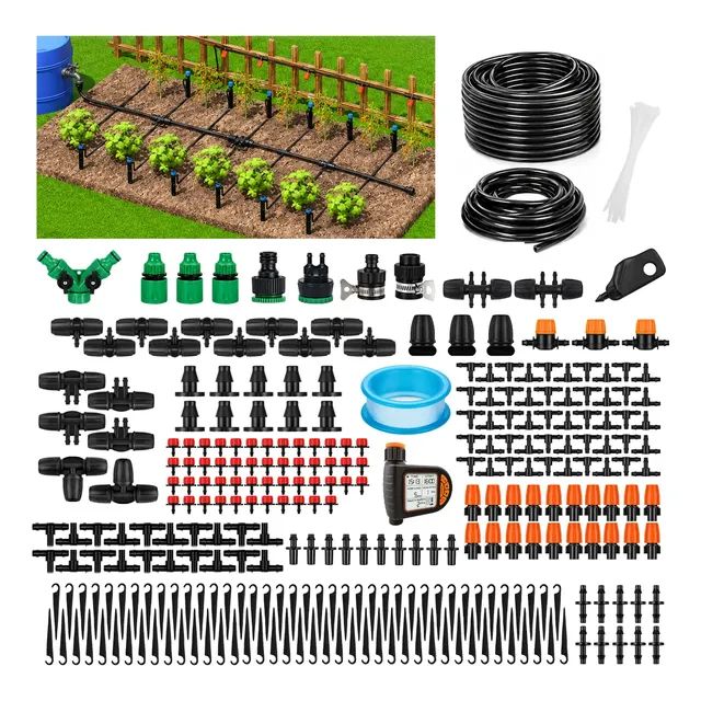 Kit Completo De Irrigação E Nebulização Com 280 Peças + 50 M