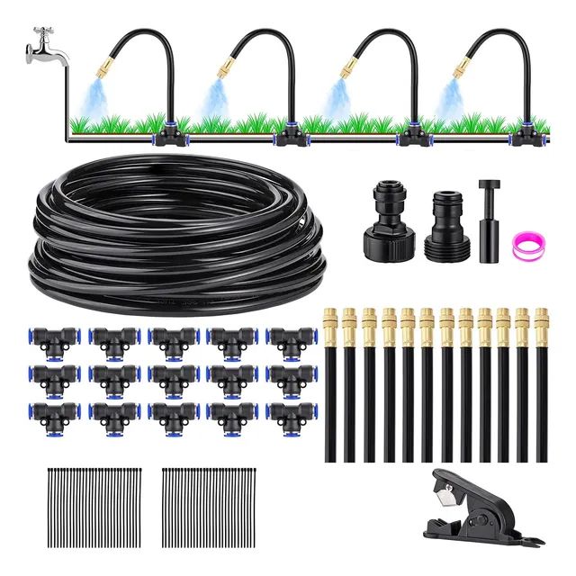 Kit 91 Pcs Irrigação Nebulização Ajustável Gotejador Bicos