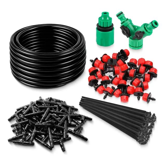 Kit Irrigação Gotejamento Completo Vasos Horta 48 Bicos 40m