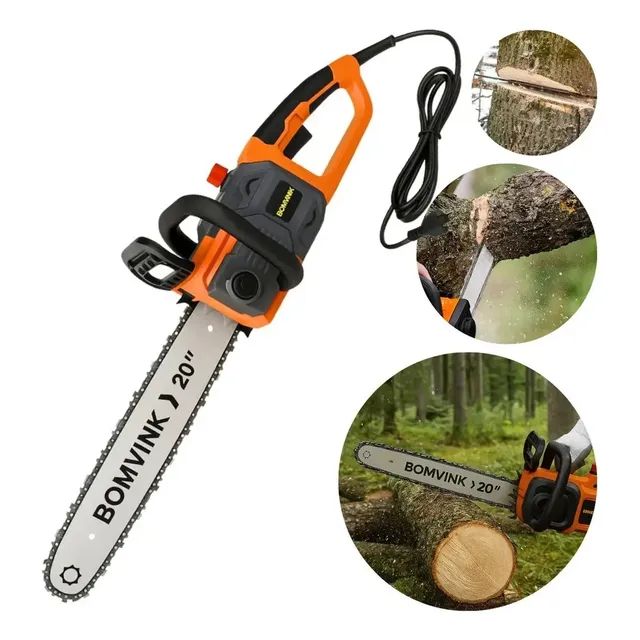 Motosserra Elétrica Profissional 3200w Potente Cortador Cor Laranja 220v