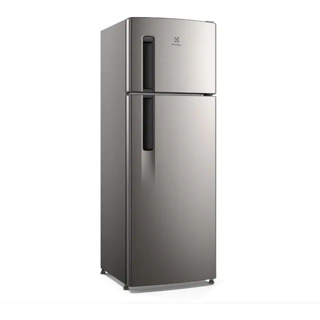 Geladeira Electrolux Frost Free 320l Duplex Inox Look Tf38s Cinza 220v