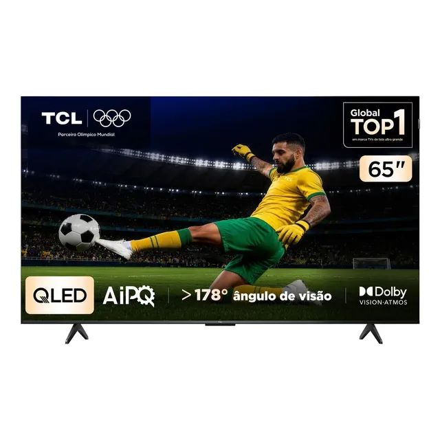 Smart Tv Tcl 65 Polegadas Qled 4k P7k Wifi Bluetooth Google Tv Hdr10+ Dolby Atmos Dolby Vision 65p7k