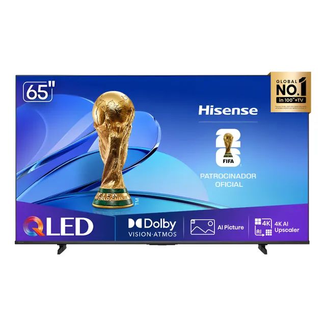 Smart Tv Hisense Hi-qled 4k 65 Polegadas Com Dolby Vision, Dolby Gaming, Alexa E Google - 65q6qv
