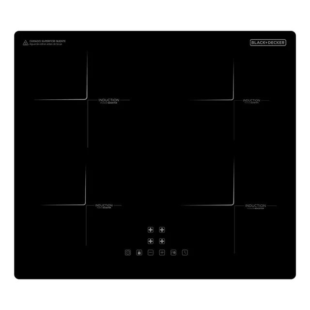 Cooktop De Indução Black Decker 4 Bocas E Função Power Booster - 220v 7200w Preto