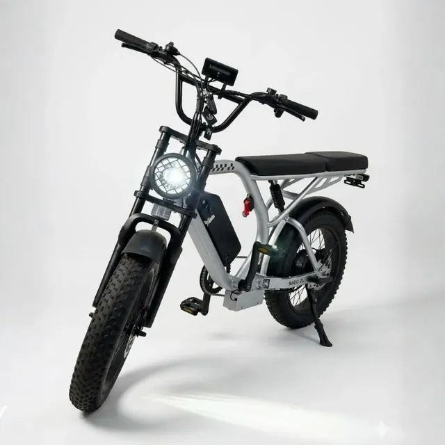 Nado K3 Bicicleta Elétrica Scooter 750w Bike Aro20 Lítio 48v Prateado