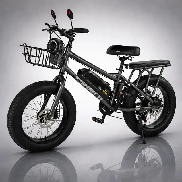 Bicicleta Eletrica Big Foot T1 48v 750w 10ah Litio Cinza Preto