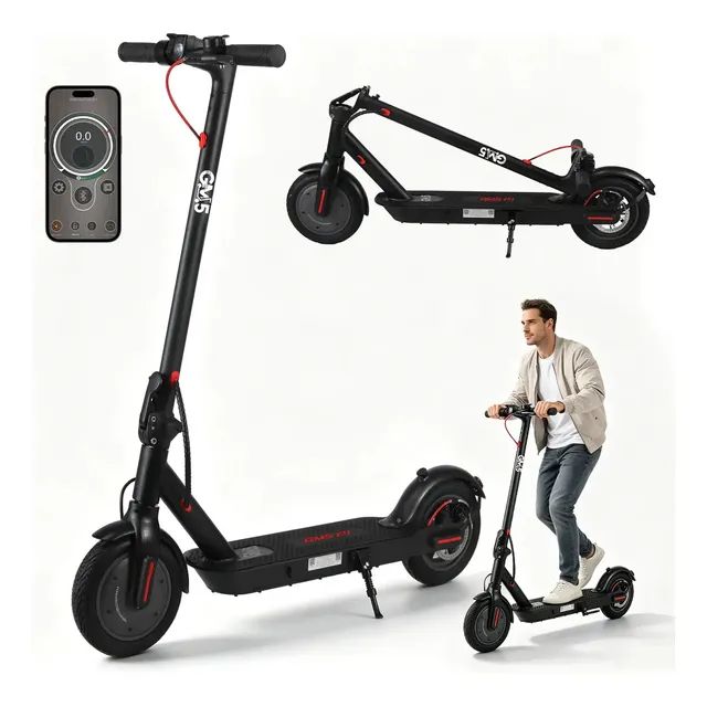 Patinete Elétrico GM5 P1 Preto Dobrável com Bluetooth, 25 Km/h e Autonomia de 22 Km