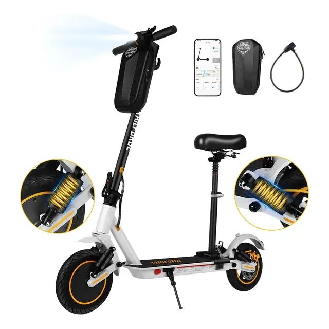 Patinete Elétrico Adulto 800w Autonomia De 45km 40 Km/h Até 150kg Trailforge Bluetooth App Premium Dobrável Resistente