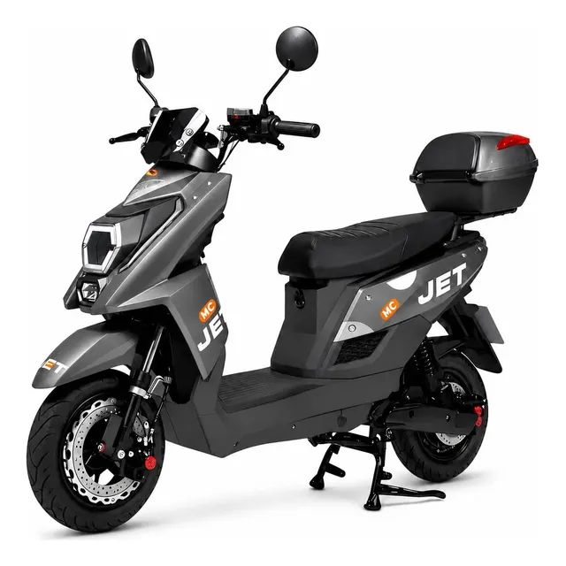 Moto Scooter Elétrica Jet 1000w Litio Sem Cnh Autopropelido Cinza-escuro 60v