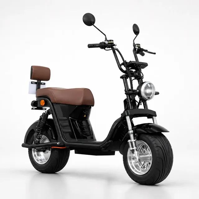 Scooter X13 Bicicleta Elétrica 1000w Chopper Moto Sem Cnh Preto 60