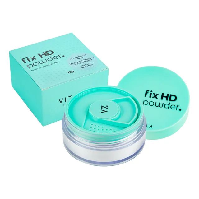 Pó Solto Fix HD Powder Vizzela Translúcido para Acabamento Matte e À Prova D'Água