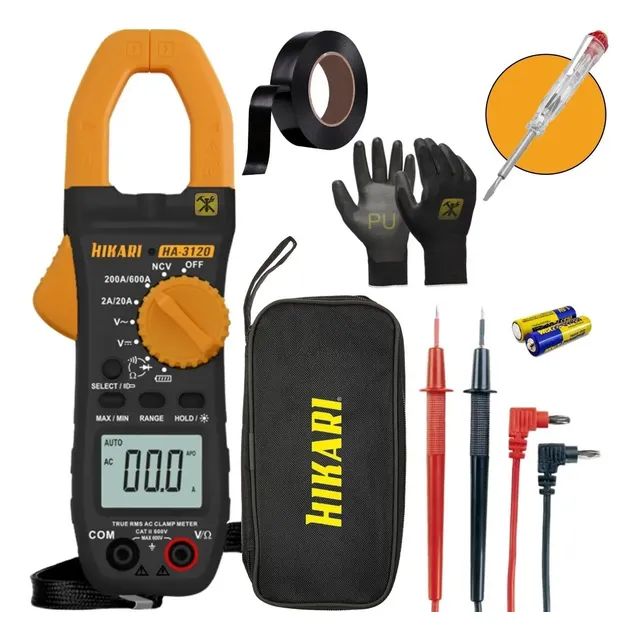 Alicate Amperimetro Digital True Rms Ha-3120 Hikari C/bolsa