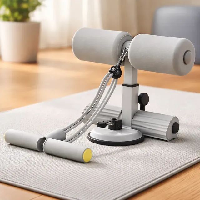 Aparelho Abdominal Com Ventosa Profissional Fitness Academia Cinza