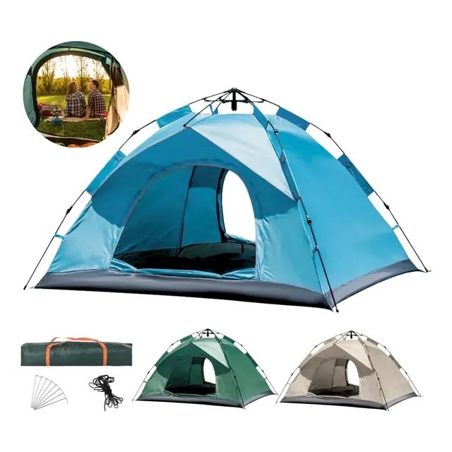 Barraca Camping 4 Pessoas Impermeável Monta Sozinha
