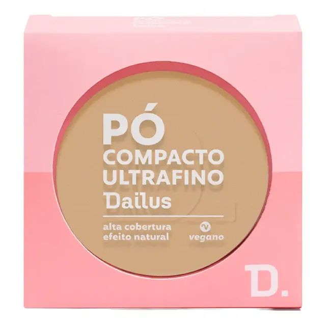 Base de maquiagem em pó compacto Dailus Pó compacto ultrafino tom d4 claro - 10g