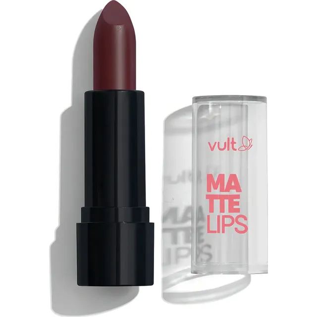 Batom Vegano Matte Lips Cor Marsala 3,8g Vult