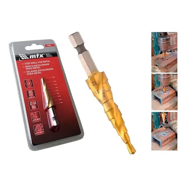 Broca Escalonada Mtx Profissional 4 A 12mm Espiral