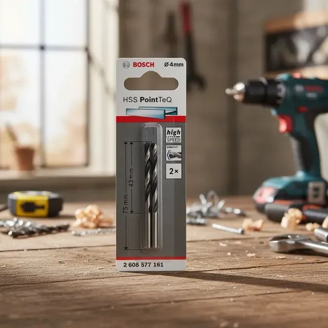 Broca Para Ferro Bosch Hss Pointteq 4 Mm 2 Peças
