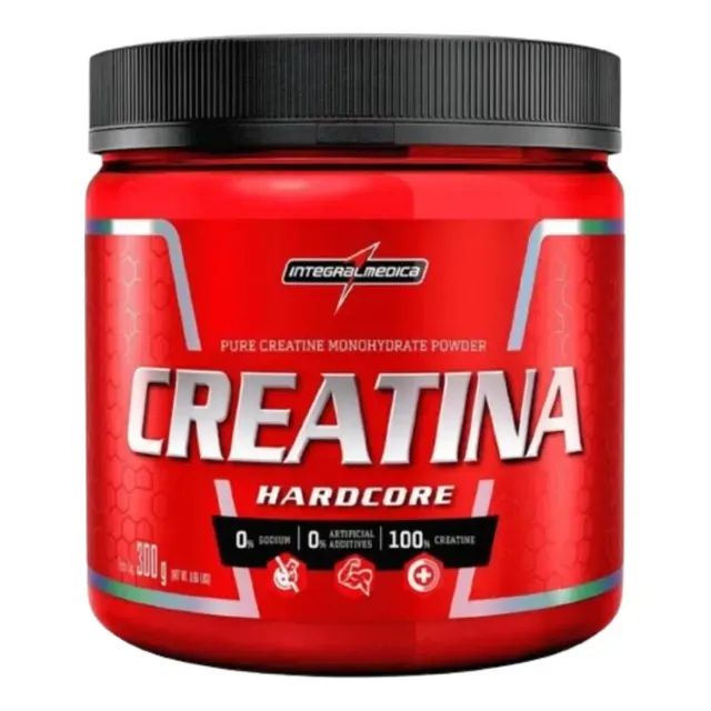 Creatina Pura 300g Monohidratada Integral Medica Hardcore Sabor Sem Sabor