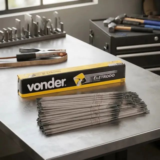 Eletrodo Revestido 7018 2,50mm Caixa Com 5kg Vonder Cor da punta Cinza
