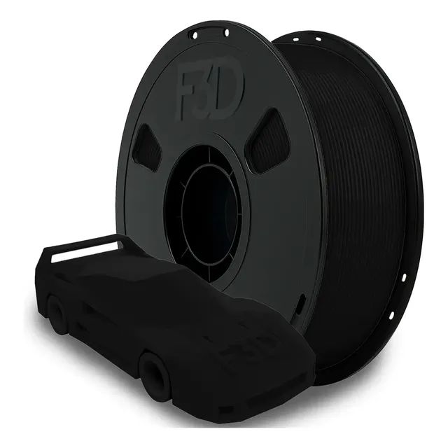 Filamento ABS Preto 1.75mm 1kg F3DB Para Impressão 3D
