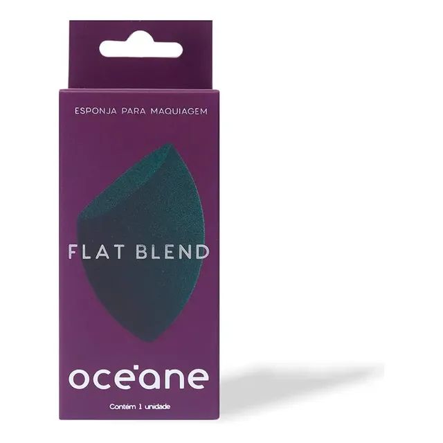 Flat Blend Colorida Océane - Esponja De Maquiagem Cor Verde