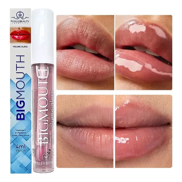 Gloss Labial Volume Incolor PhálleBeauty Hidratação Ácido Hialurônico