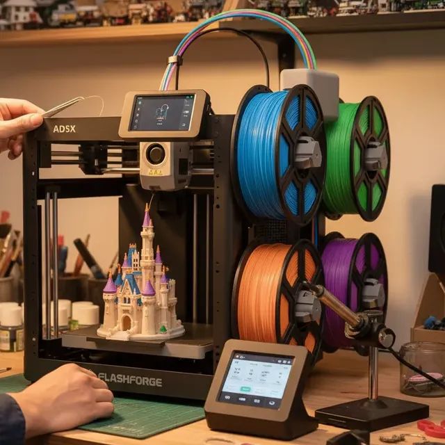 Impressora 3d Flashforge Ad5x Profissional Multicolorida 127/220v Preto
