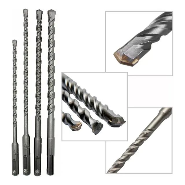 Jogo 4 Broca Sds Plus Longa 6 X 210mm E 8, 10, 12 X 300mm MFL