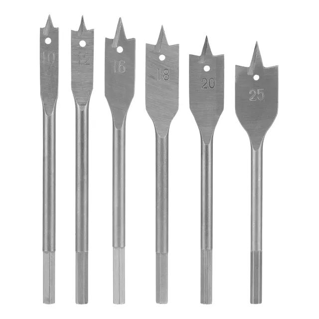 Jogo De Brocas Chatas Para Madeira 10-25mm 6pcs Sparta