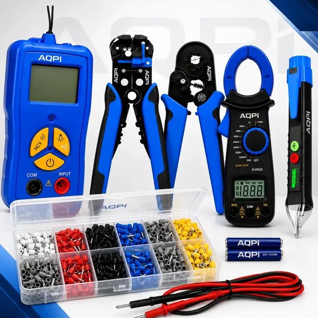 Kit Alicate Desencapador Amperímetro Multímetro Crimpar 6x1