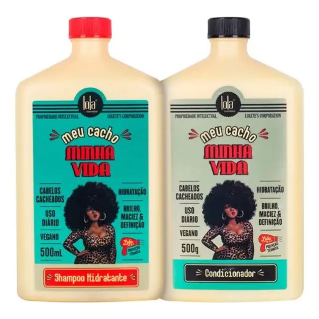 Kit Shampoo E Condicionador 500ml Meu Cacho Minha Vida Lola