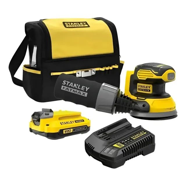 Lixadeira Roto Orbital Profissional Stanley Sem Fio 20V SCS220D1S-BR