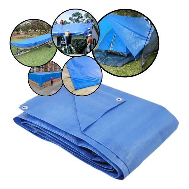 Lona Para Garagem Toldo Plástico 3x2 Metros 100 Micras Azul