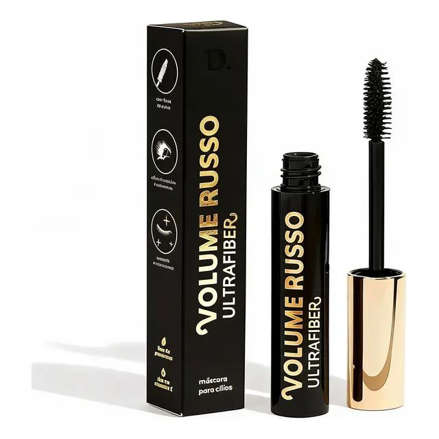 Máscara Para Cílios Dailus Volume Russo Ultrafiber Premium